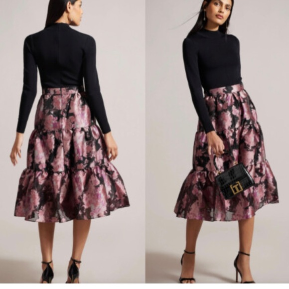 TED BAKER LONDON MIDI DRESS - Picture 2 of 7